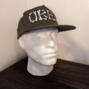 NWT OBEY Snapback Bones Olive Green